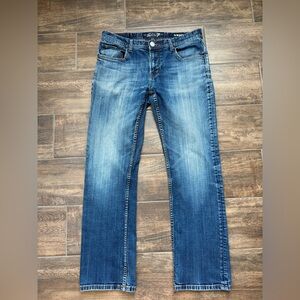 Seven 7 Premium Men’s Slim Boot 32X32 Western Cowboy Denim Medium Blue Wash